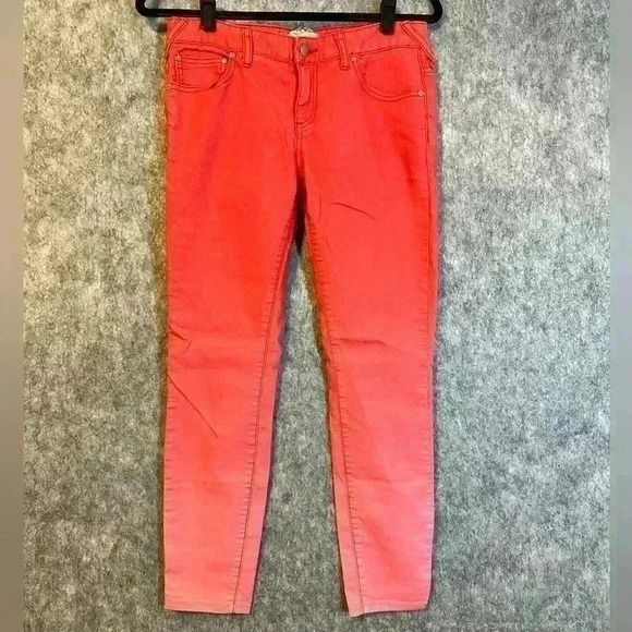 Free People Orange Ombré Skinny Jeans - Size 27 - Picture 1 of 3